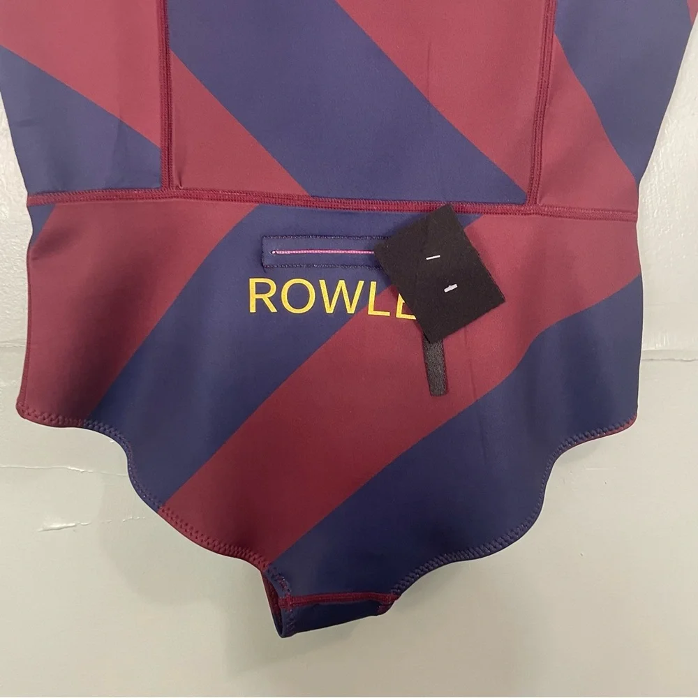 Cynthia‎ Rowley Sleeveless Striped Byron Wetsuit Navy Burgundy New Women Sz 1X